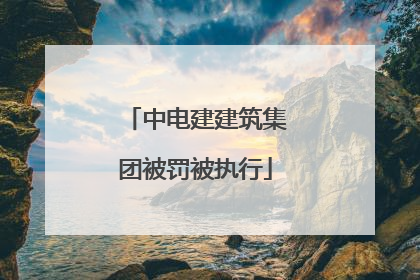 中电建建筑集团被罚被执行