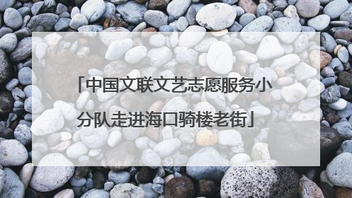 中国文联文艺志愿服务小分队走进海口骑楼老街
