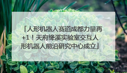 人形机器人赛道成都力量再+1！天府绛溪实验室交互人形机器人前沿研究中心成立