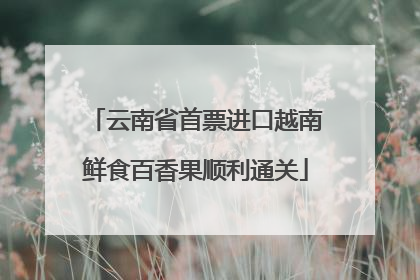 云南省首票进口越南鲜食百香果顺利通关