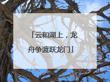 云和湖上，龙舟争渡跃龙门