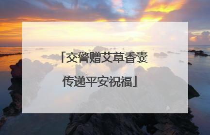 交警赠艾草香囊 传递平安祝福