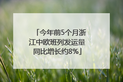 今年前5个月浙江中欧班列发运量同比增长约8%