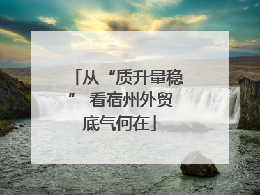 从“质升量稳” 看宿州外贸底气何在