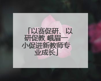 以赛促研、以研促教 峨眉一小促进新教师专业成长