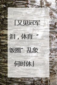 又见冠军泪，体育“饭圈”乱象何时休