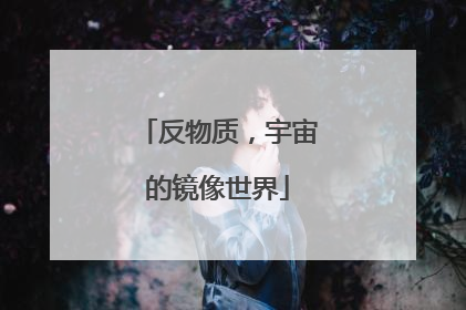 反物质，宇宙的镜像世界