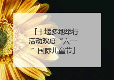十堰多地举行活动欢度“六一”国际儿童节