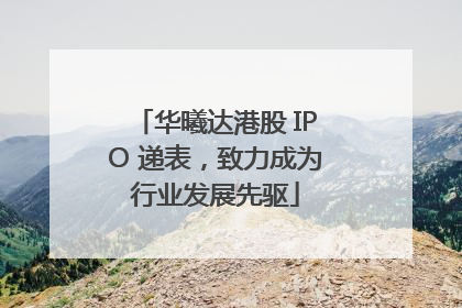 华曦达港股 IPO 递表，致力成为行业发展先驱
