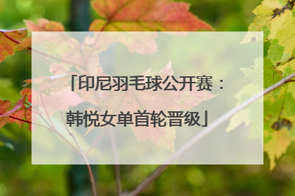 印尼羽毛球公开赛：韩悦女单首轮晋级