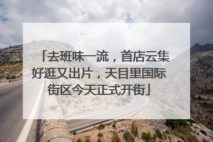 去班味一流，首店云集好逛又出片，天目里国际街区今天正式开街