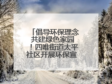 倡导环保理念 共建绿色家园！四唯街道太平社区开展环保宣传进社区活动