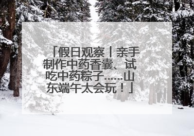 假日观察丨亲手制作中药香囊、试吃中药粽子……山东端午太会玩！