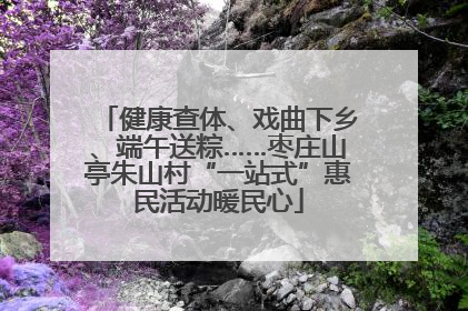 健康查体、戏曲下乡、端午送粽……枣庄山亭朱山村“一站式”惠民活动暖民心