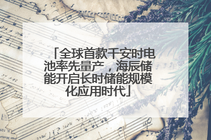 全球首款千安时电池率先量产，海辰储能开启长时储能规模化应用时代
