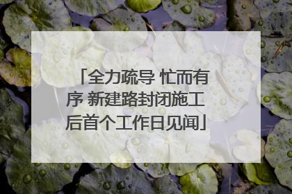 全力疏导 忙而有序 新建路封闭施工后首个工作日见闻