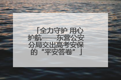 全力守护 用心护航——东营公安分局交出高考安保的“平安答卷”