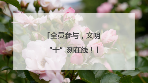 全员参与，文明“十”刻在线！