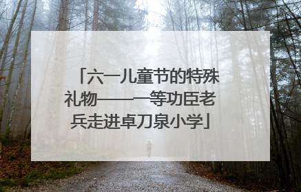 六一儿童节的特殊礼物——一等功臣老兵走进卓刀泉小学