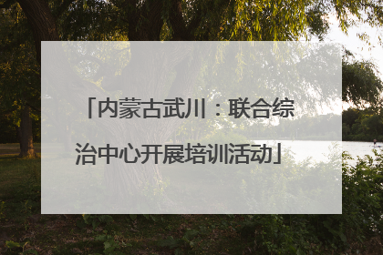 内蒙古武川：联合综治中心开展培训活动