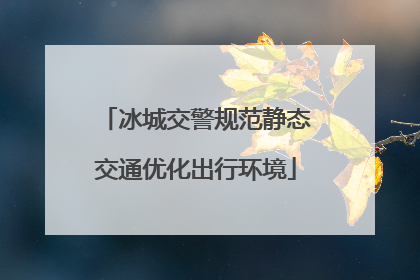 冰城交警规范静态交通优化出行环境