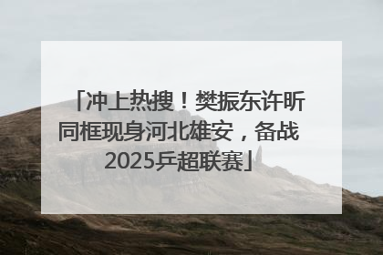冲上热搜！樊振东许昕同框现身河北雄安，备战2025乒超联赛
