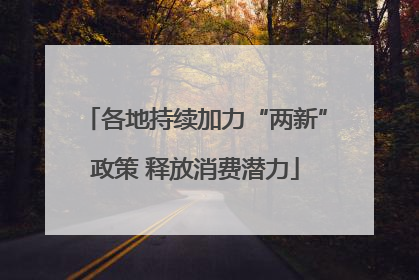 各地持续加力“两新”政策 释放消费潜力
