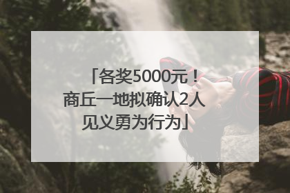 各奖5000元！商丘一地拟确认2人见义勇为行为