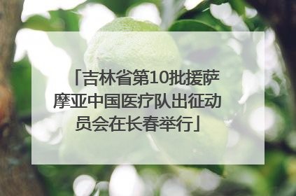 吉林省第10批援萨摩亚中国医疗队出征动员会在长春举行