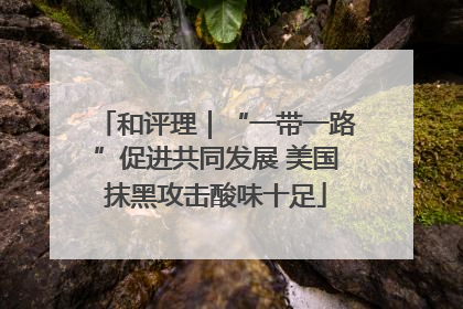 和评理｜“一带一路”促进共同发展 美国抹黑攻击酸味十足