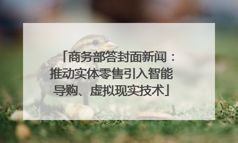 商务部答封面新闻：推动实体零售引入智能导购、虚拟现实技术