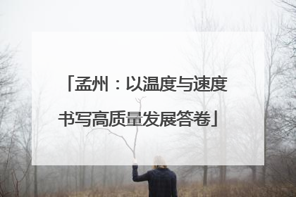 孟州：以温度与速度书写高质量发展答卷