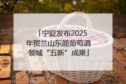 宁夏发布2025年贺兰山东麓葡萄酒领域“五新”成果