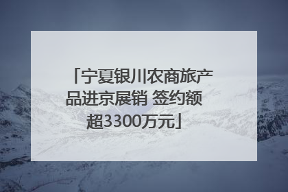 宁夏银川农商旅产品进京展销 签约额超3300万元