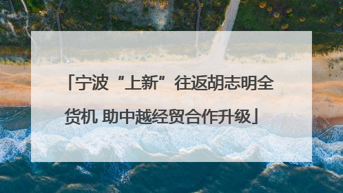 宁波“上新”往返胡志明全货机 助中越经贸合作升级