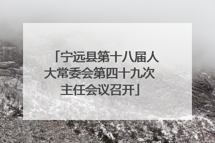 宁远县第十八届人大常委会第四十九次主任会议召开