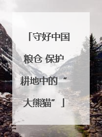 守好中国粮仓 保护耕地中的“大熊猫”