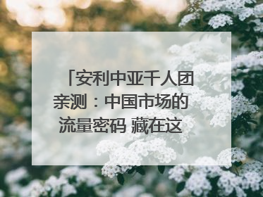 安利中亚千人团亲测：中国市场的流量密码 藏在这些细节里