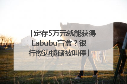 定存5万元就能获得Labubu盲盒？银行擦边揽储被叫停