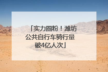 实力圈粉！潍坊公共自行车骑行量破4亿人次