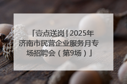 壹点送岗│2025年济南市民营企业服务月专场招聘会（第9场）