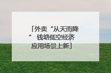 外卖“从天而降” 钱塘低空经济应用场景上新