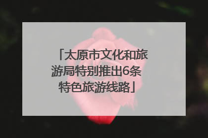 太原市文化和旅游局特别推出6条特色旅游线路