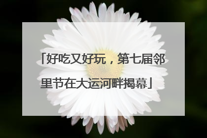 好吃又好玩，第七届邻里节在大运河畔揭幕