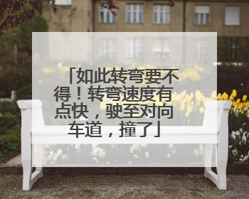 如此转弯要不得！转弯速度有点快，驶至对向车道，撞了
