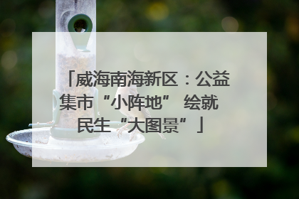 威海南海新区：公益集市“小阵地” 绘就民生“大图景”