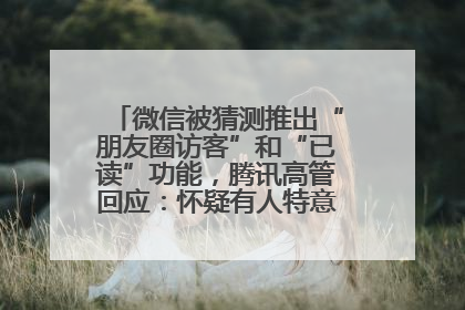 微信被猜测推出“朋友圈访客”和“已读”功能，腾讯高管回应：怀疑有人特意反复翻炒流量