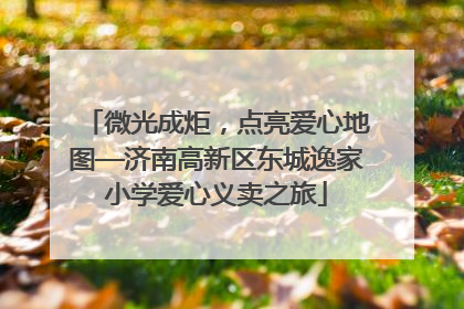 微光成炬，点亮爱心地图—济南高新区东城逸家小学爱心义卖之旅