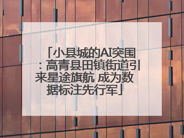 小县城的AI突围：高青县田镇街道引来星途旗航 成为数据标注先行军