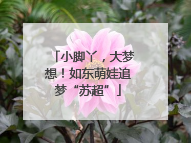 小脚丫，大梦想！如东萌娃追梦“苏超”